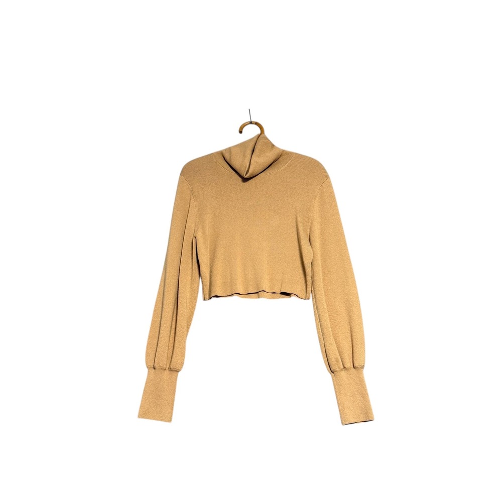 Aritzia | Wilfred | Rebecca Crop Turtleneck Sweater Wool Cotton Size M - Picture 2 of 13